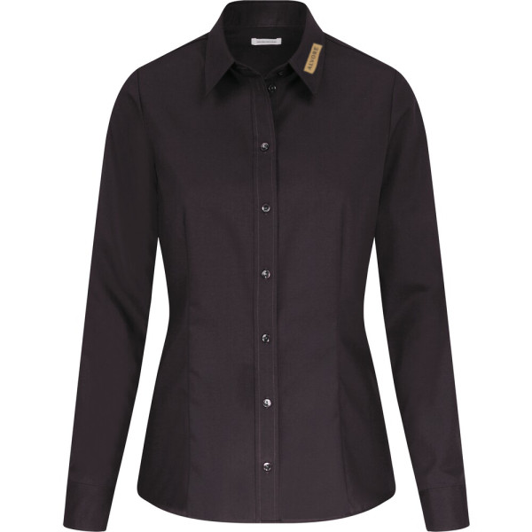 ALVORE Damen Bluse langarm, schwarz